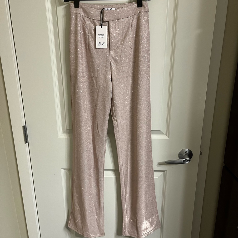 NWT SLA The Label Glitter Trouser